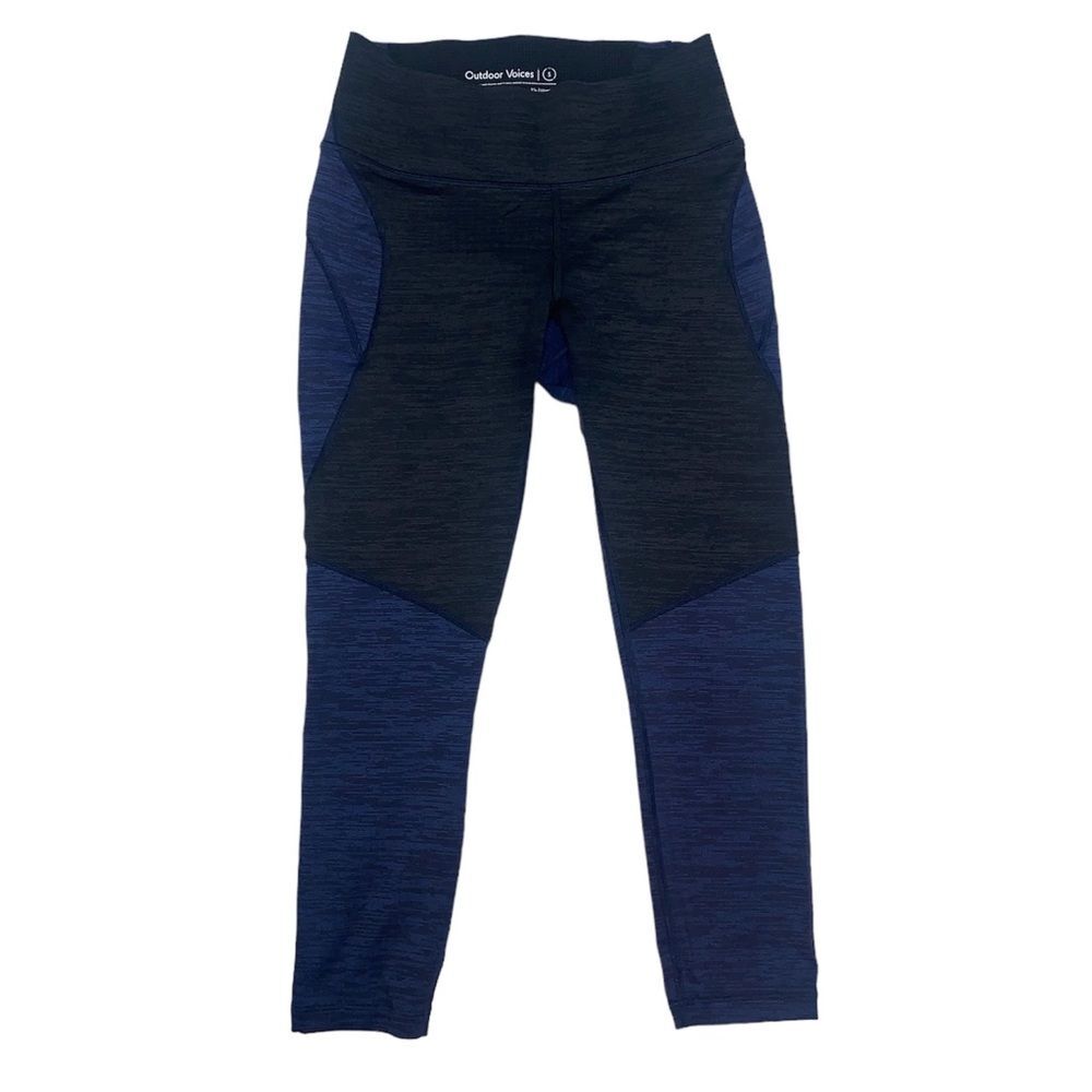 OUTDOOR VOICES Women’s Blue Black Crop Leggings